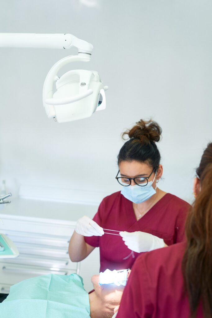 Dental hygiene session at the clinic